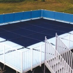 Doheny's 15 Year Mesh On-Ground Safety Cover For 16x32 Ft Rectangular Pool, Blue -Crystal Clear Pool 1348 a sq 2