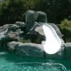 SR Smith BigRide Pool Slide, Left Turn, Silver Gray -Crystal Clear Pool 31002 a sq 1