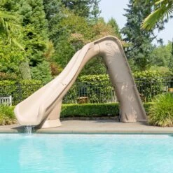 SR Smith Typhoon Pool Slide, Right Turn, Sandstone