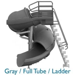SR Smith Vortex Pool Slide, Half Tube With Ladder, Blue 8 SR Smith Vortex Pool Slide, Half Tube With Ladder, Blue -Crystal Clear Pool 5033gray a sq 2