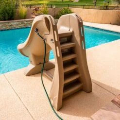 SR Smith SlideAway Removable Pool Slide, Taupe -Crystal Clear Pool 62600taup d sq