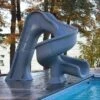 Global Pool Products Tsunami Pool Slide, Sandstone -Crystal Clear Pool 90173 a sq 1